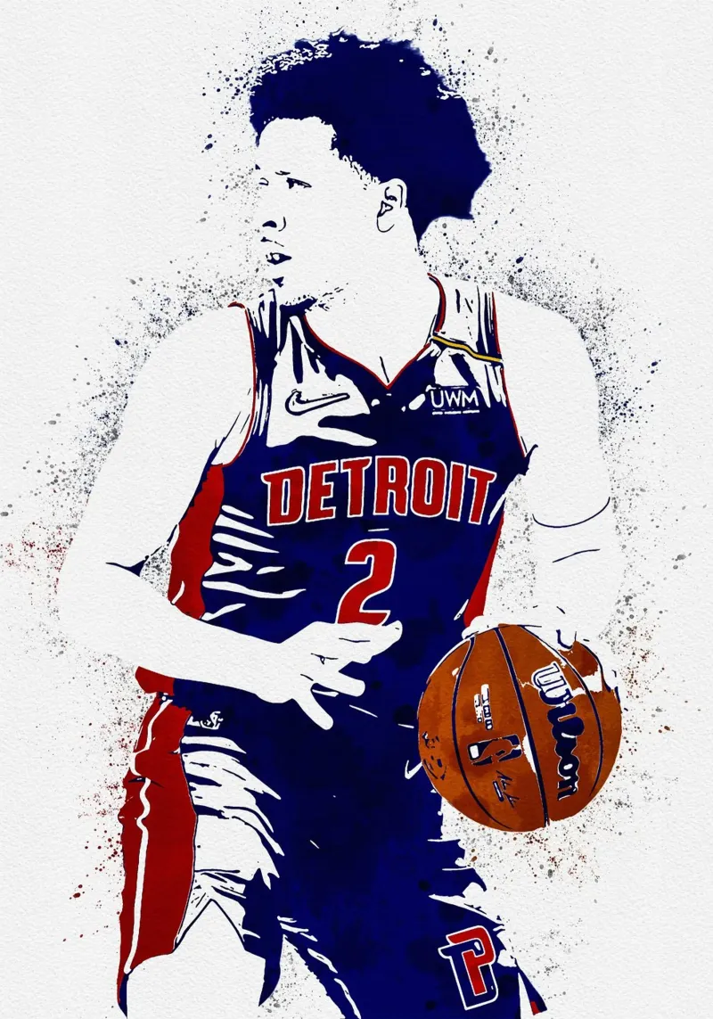 Cade Cunningham Detroit Pistons pellicola backlit da tenten