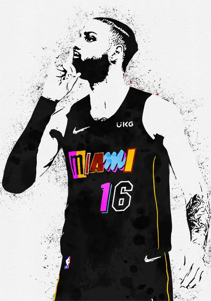 Caleb Martin Miami Heat pellicola backlit da tenten
