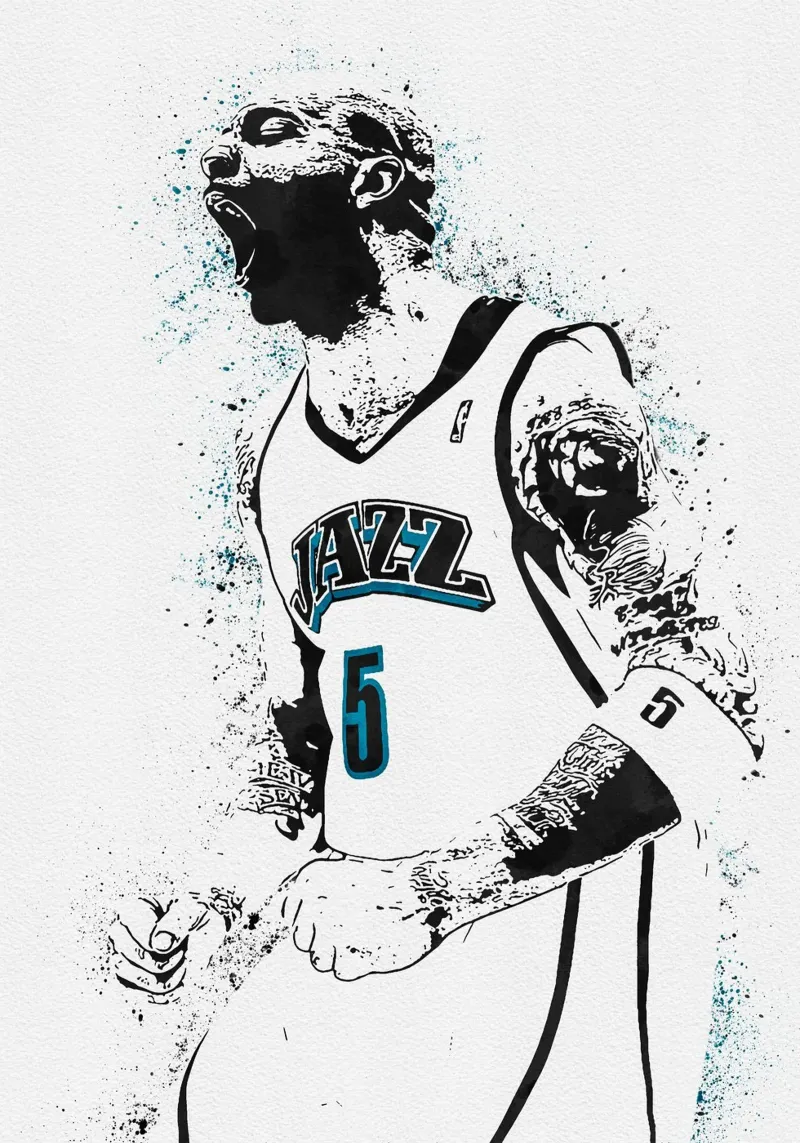 Carlos Boozer Utah Jazz 2 pellicola backlit da tenten