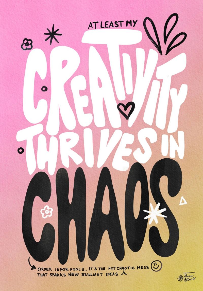 Kreatives Chaos Poster von Pictufy Sun & Spirit