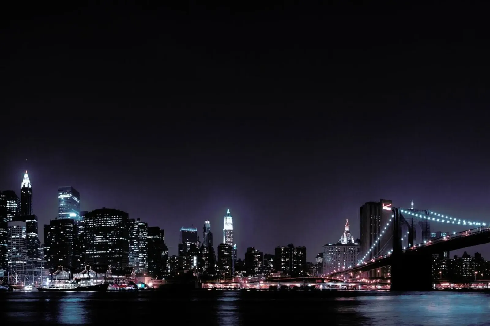 Manhattan Skyline and Brooklyn Bridge alluminio dibond da Pictufy