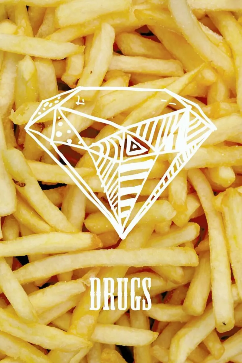 Diamonds and French Fries tela con Cornice a cassetta da Danny Ivan