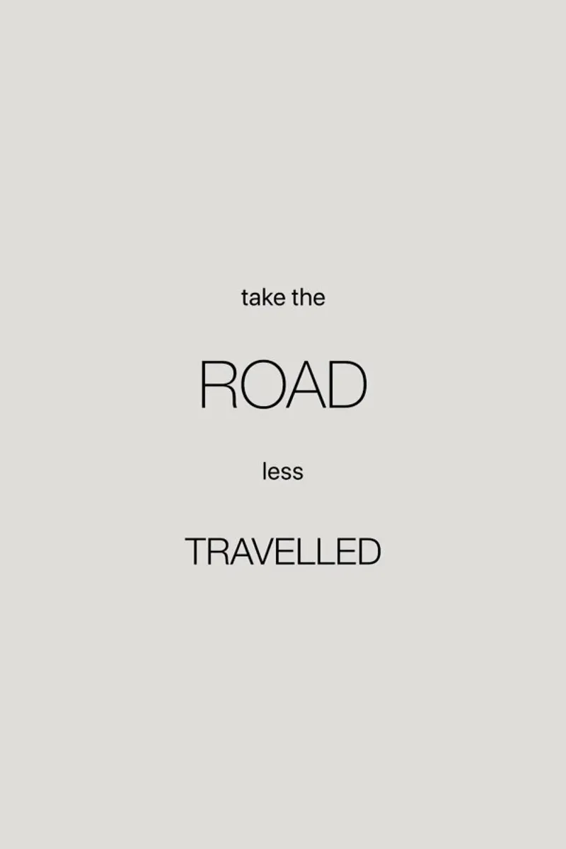 Take the Road Less Travelled alu-dibond by Studio One