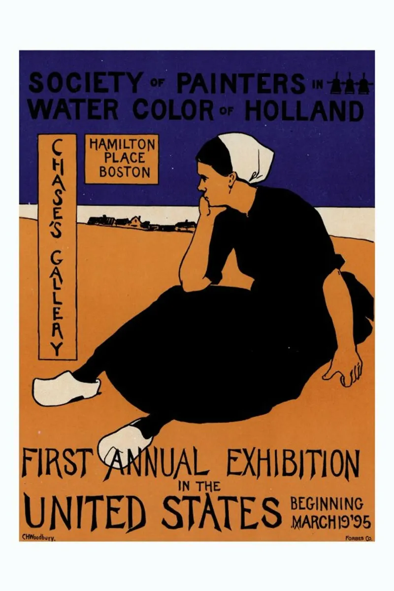 American poster for Exposition de la Société -Charles Herbert Woodbury poster da Artokoloro Quint Lox Ltd