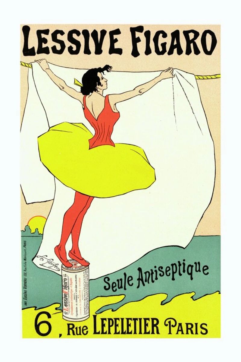 Poster for Lessive Figaro - Léo Gausson metacrilato de Artokoloro Quint Lox Ltd