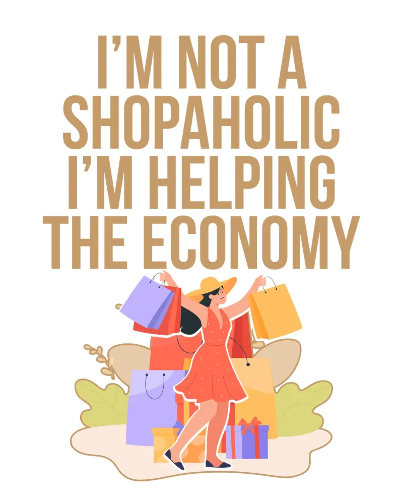 I'm not a shopaholic, I'm helping the economy pellicola backlit da edsonramosart