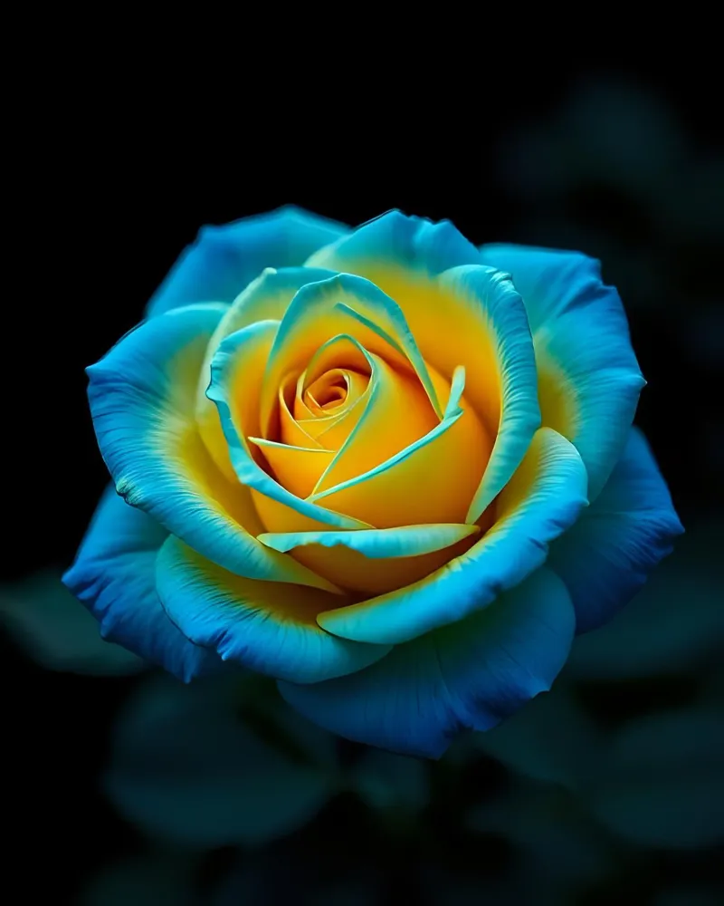 Rosa_giallo_blu_01 pellicola backlit da Farb- und Blütenzauber by LK