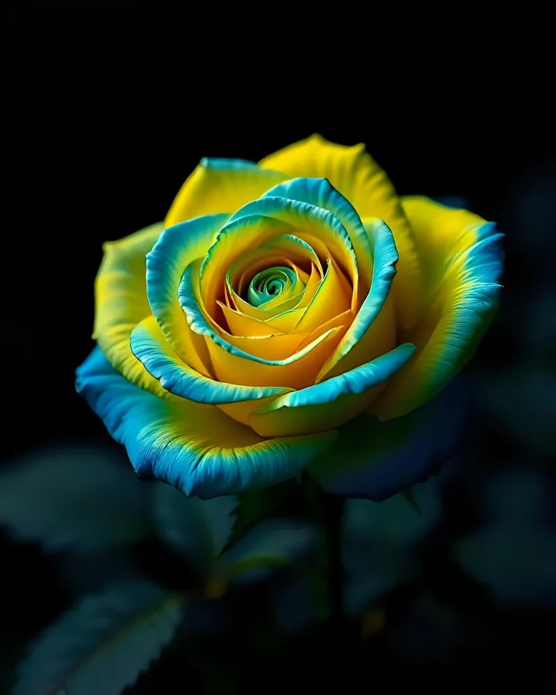 Rosa_giallo_blu_03 pellicola backlit da Farb- und Blütenzauber by LK