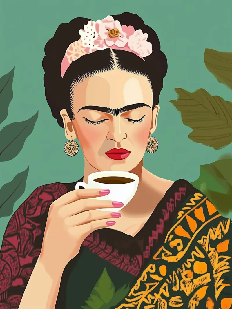 Il piacere del caffè con Frida pellicola backlit da Carinaprint