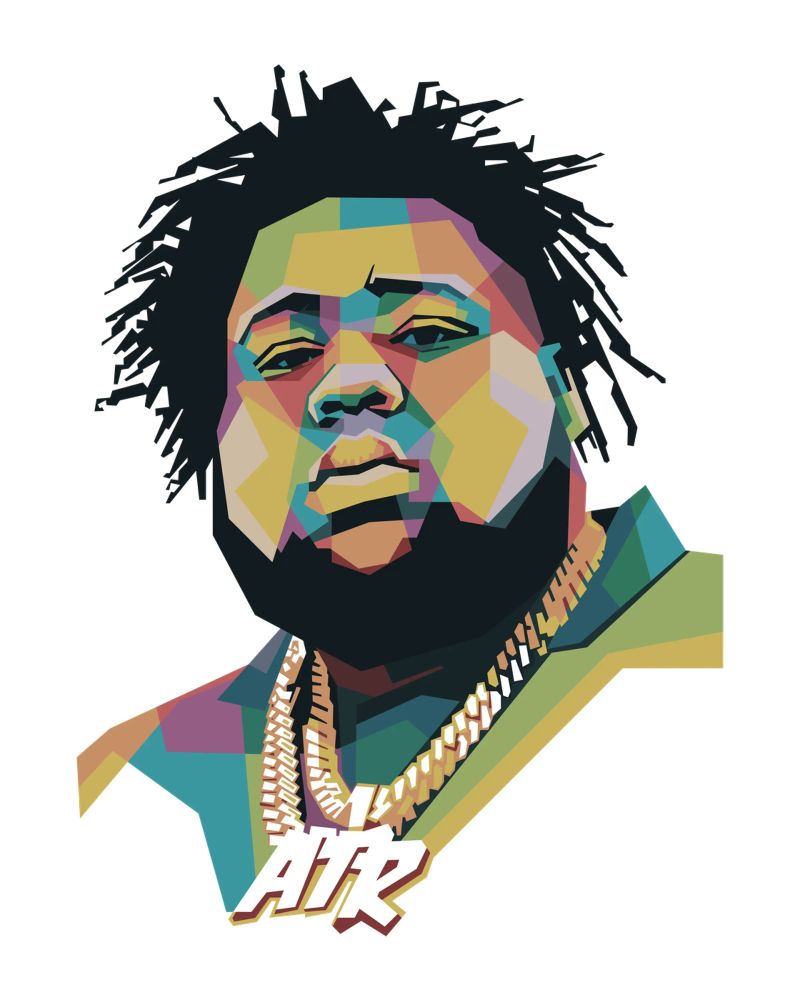 Rod Wave WPAP poster by Alkahfsmart