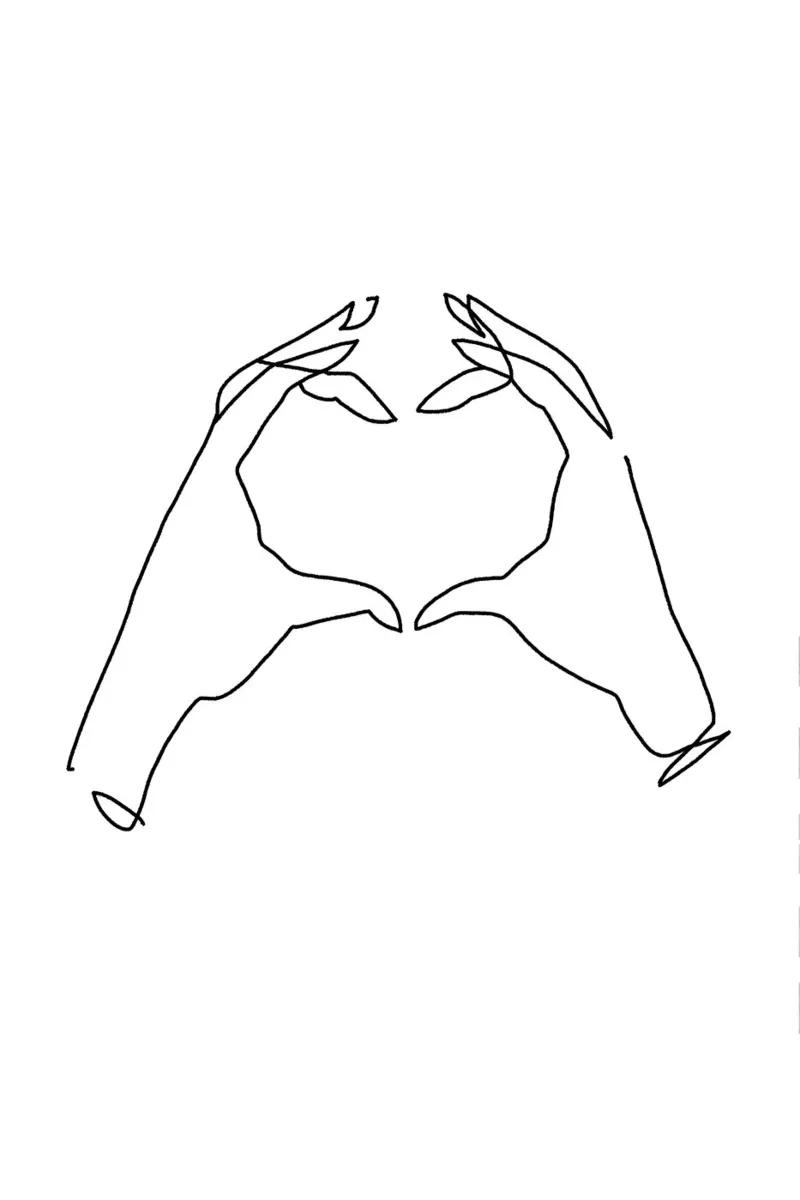 Oneline Heart carta hahnemühle da KRUTH DESIGN