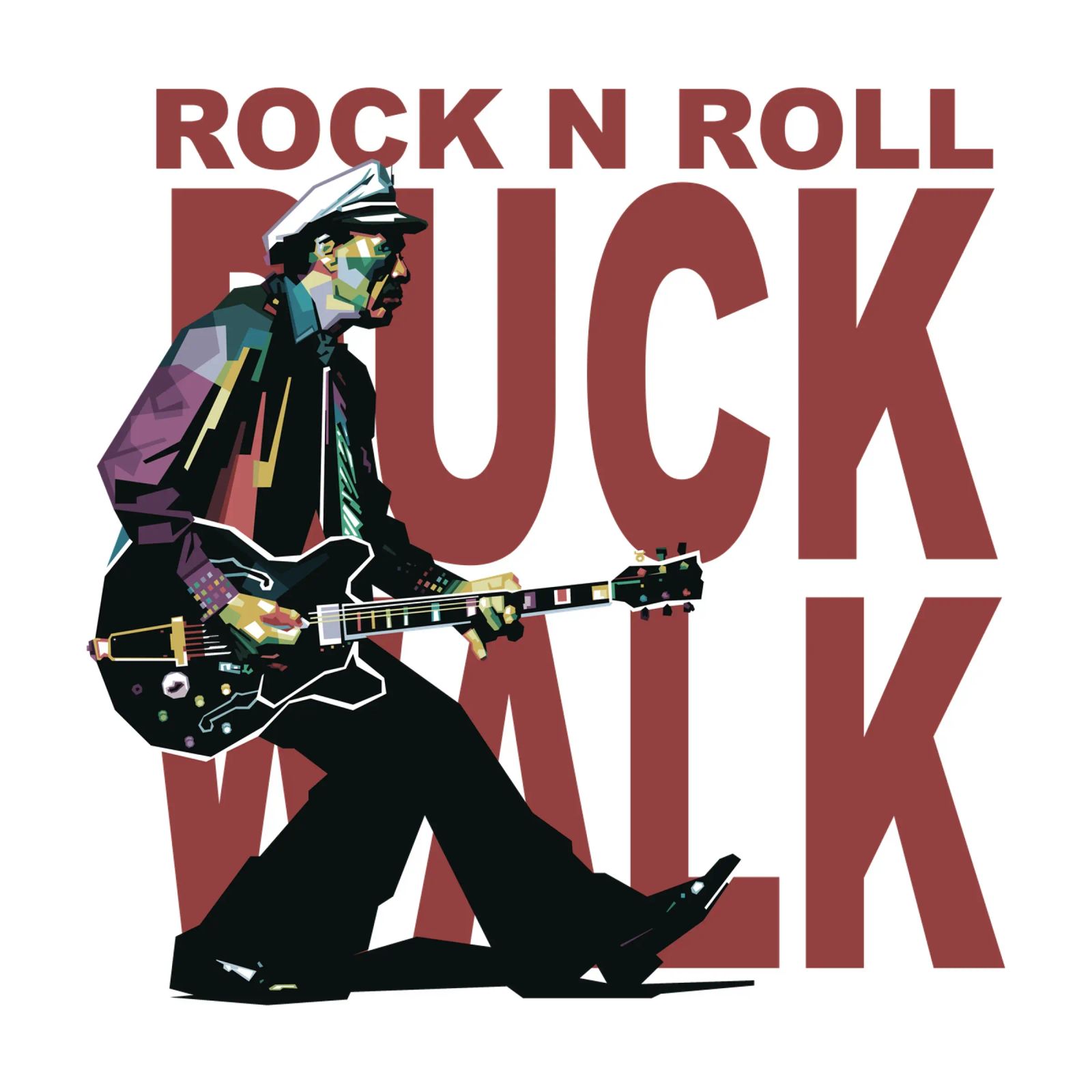 Chuck Berry Duck Walk Poster von Alkahfsmart