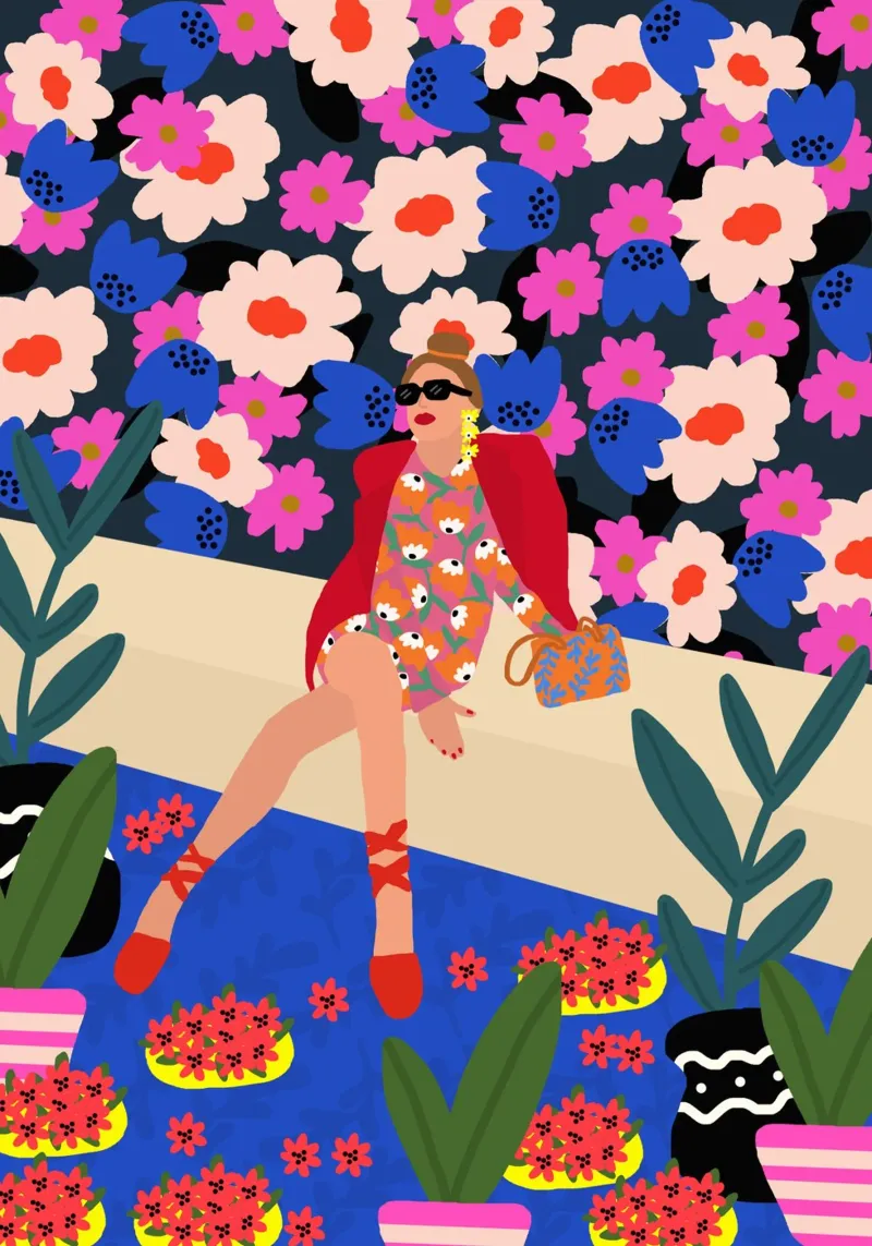 Audace e fiorito poster con telaio in plastica da Pictufy Sun & Spirit