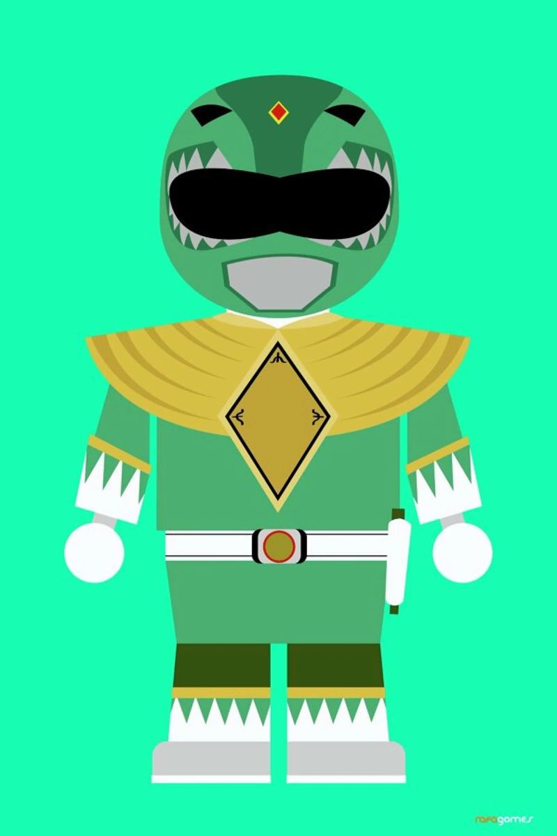 Power Ranger Toy Green poster by Rafa Gomes