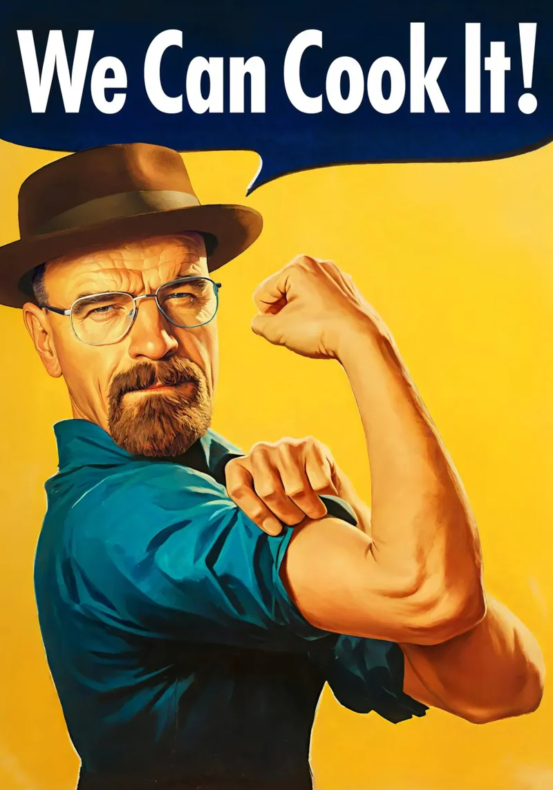 Walter White 'We Can Cook It!' Art carta hahnemühle da Lootprint