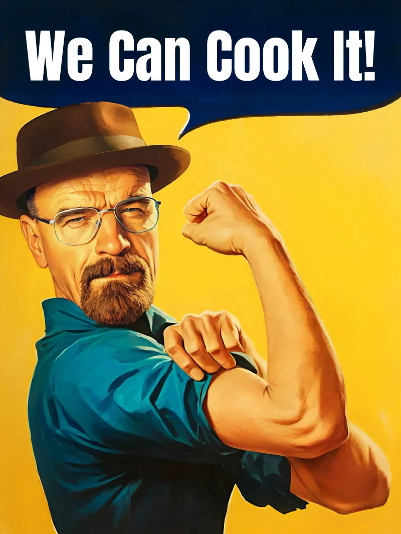 Customizable Walter White 'We Can Cook It!' Art pellicola backlit da Lootprint