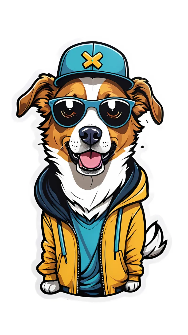 Cool dog, motif 1 hahnemühle by ZAMART - PopArt