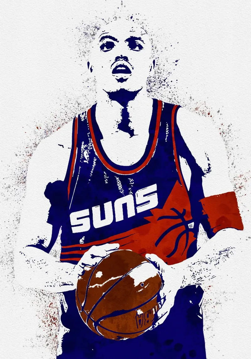 Charles Barkley Phoenix Suns 1 pellicola backlit da tenten