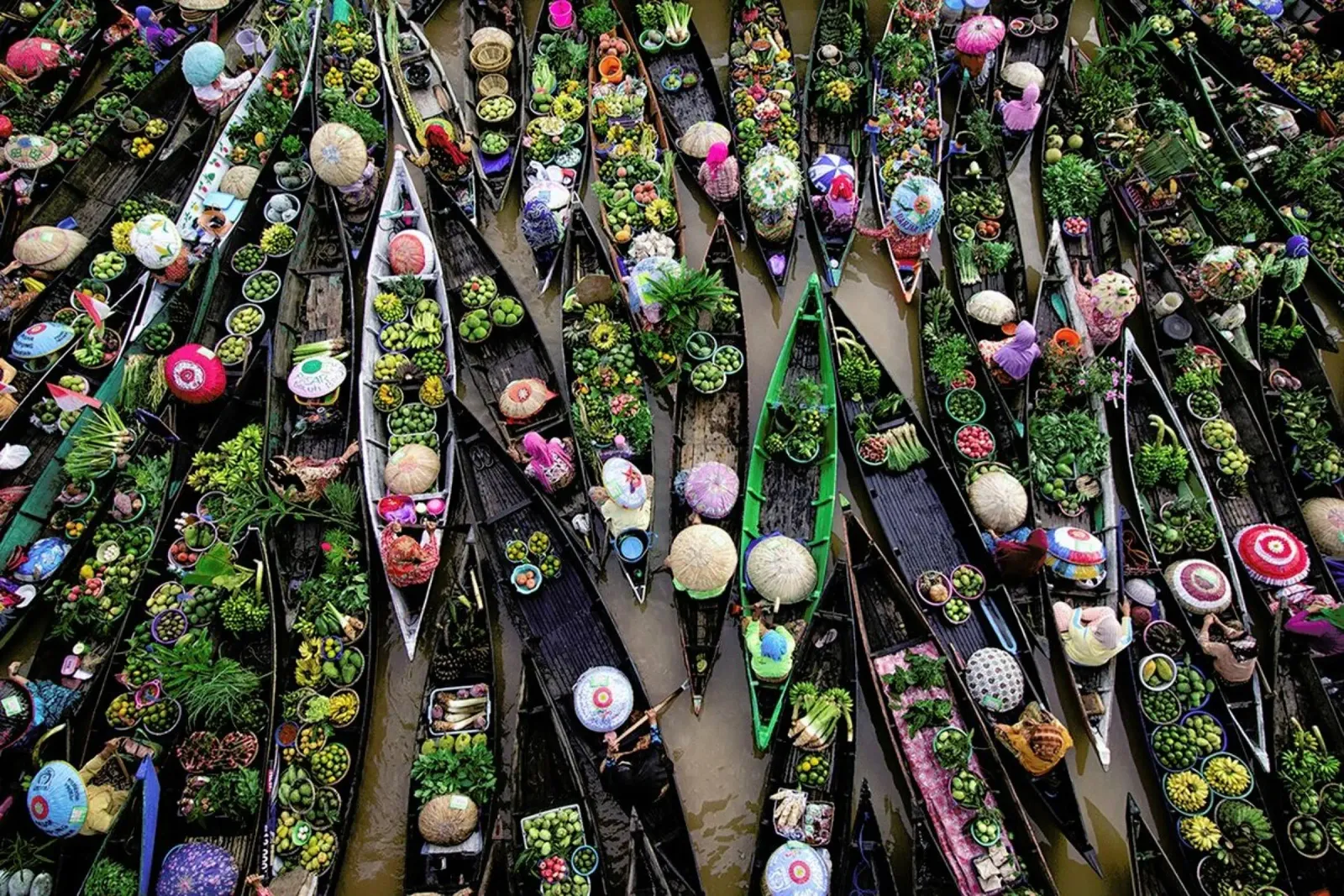 Pasar Terapung - Insan Kamil canvas met Baklijst van Pictufy
