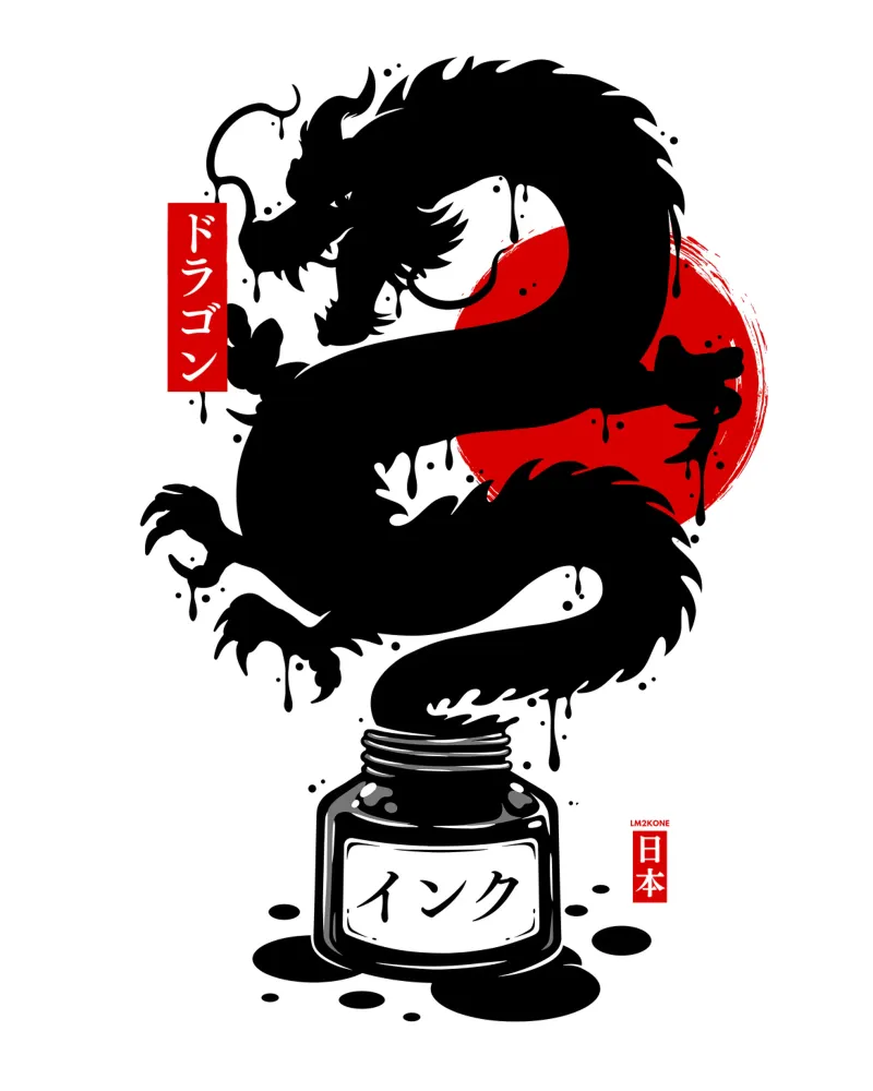 Inchiostro del Drago Nero poster da LM2KONE