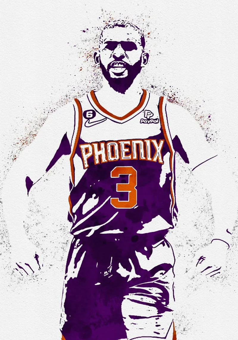 Chris Paul Phoenix Suns 2 pellicola backlit da tenten