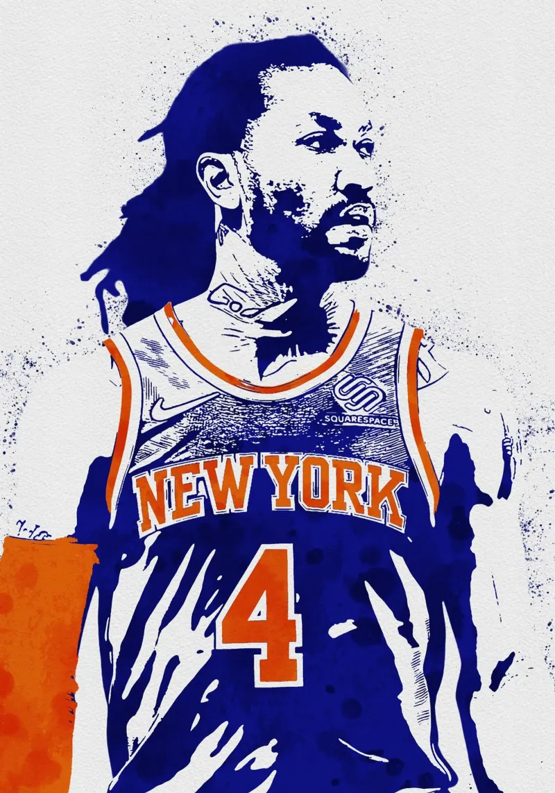 Derrick Rose New York Knicks carta hahnemühle da tenten