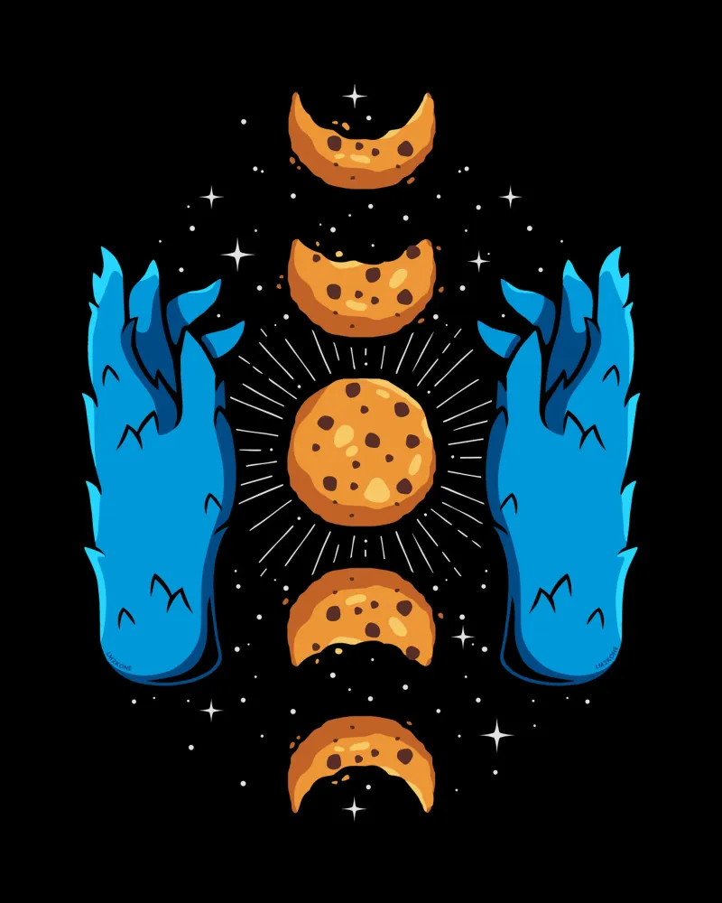 Fasi lunari dei biscotti poster da LM2KONE