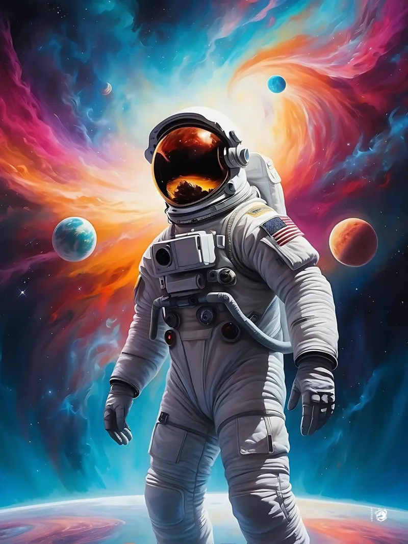 Nebula Space astronaut carta hahnemühle da LM2KONE