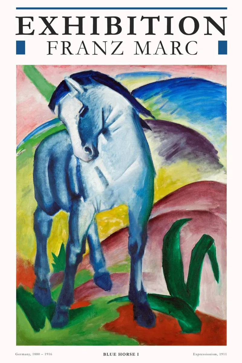Franz Marc - Cavallo blu I pellicola backlit da Old Masters