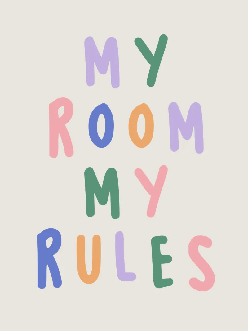 My room my rules pellicola backlit da we line studio - art