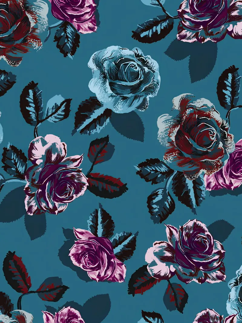 Schemerrozen poster met kunststof frame van ComfyCouture