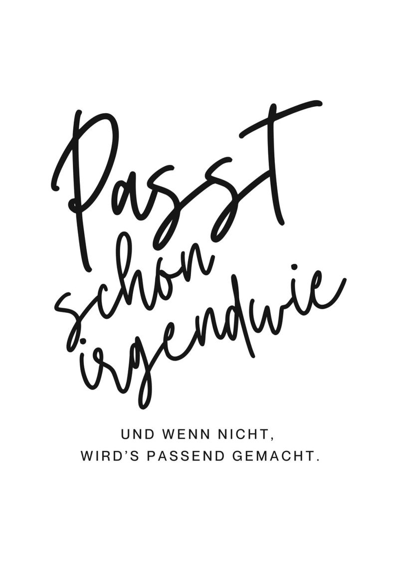 Passt schon irgendwie Poster von DigiWunderwerk