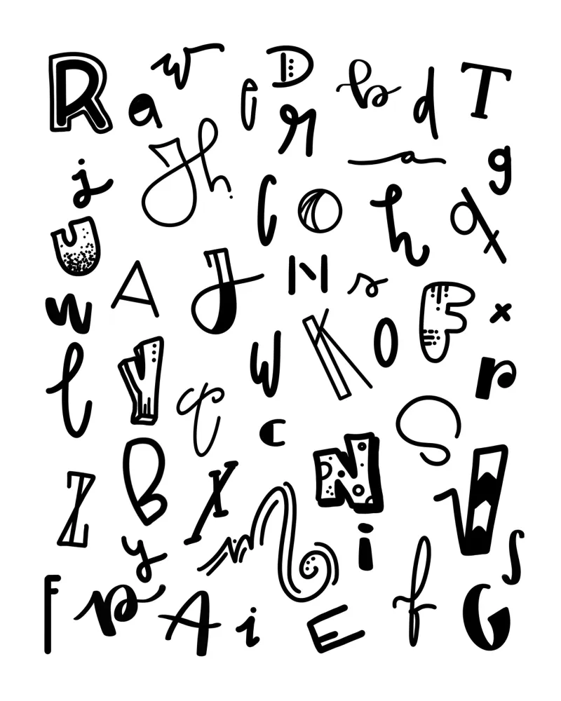 Buchstaben Alphabet ABC carta hahnemühle da LIMITED EDITION LETTERS