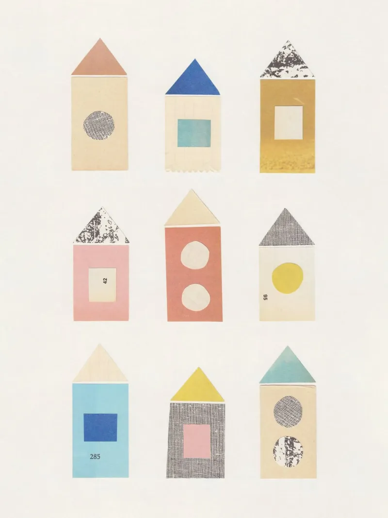 Città di carta #1 poster con telaio in alluminio da Alisa Galitsyna
