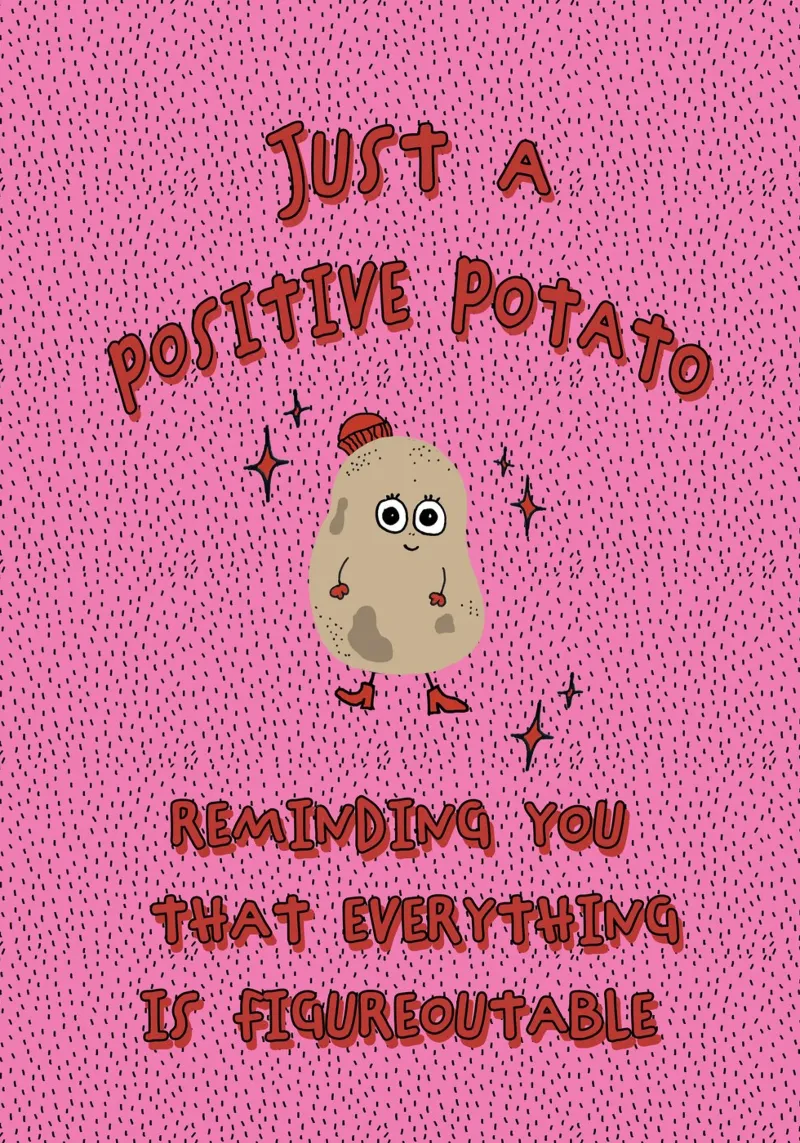 positive potato poster con telaio in plastica da thesoulhugclub