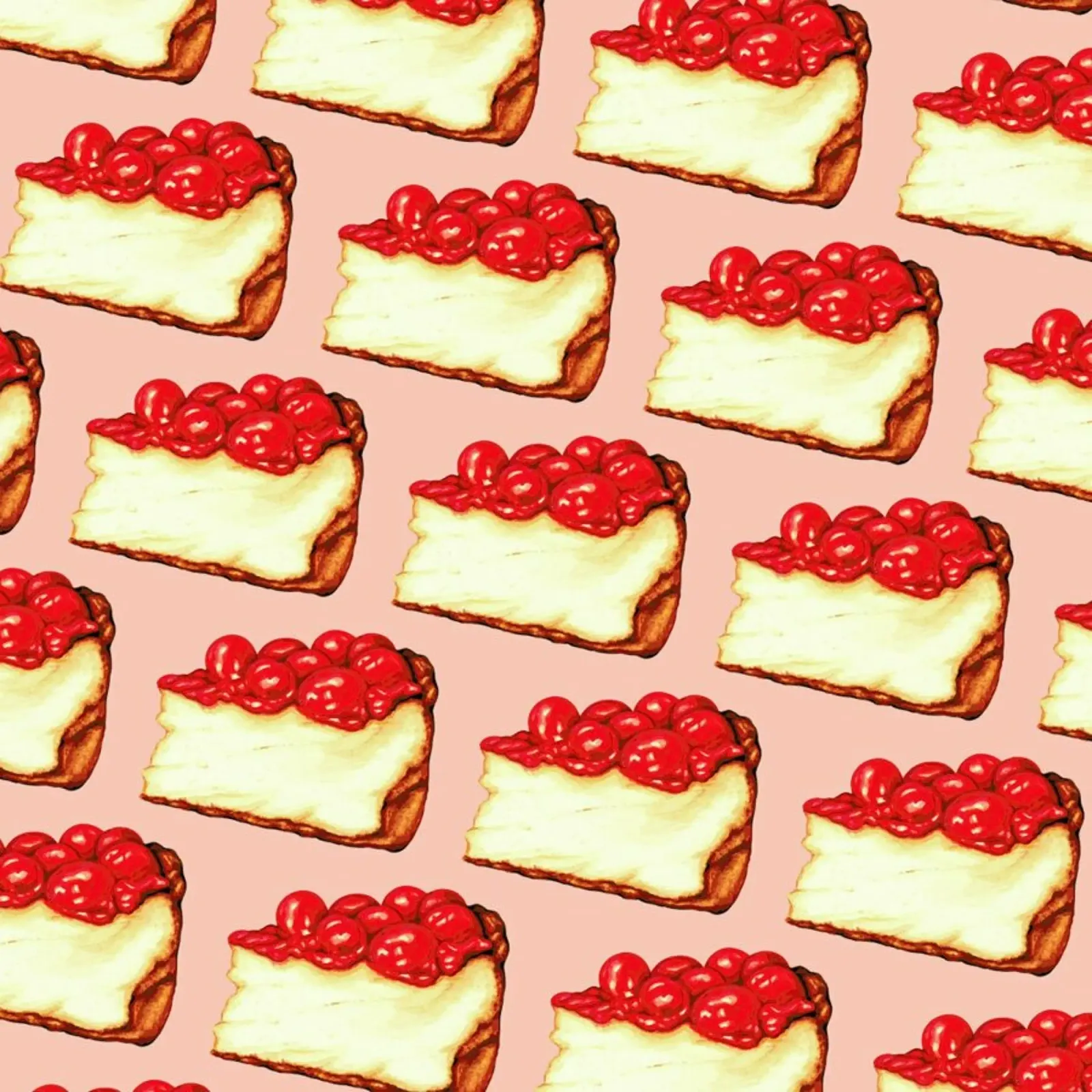 Cherry Cheesecake Pattern Pink pellicola backlit da Kelly Gilleran