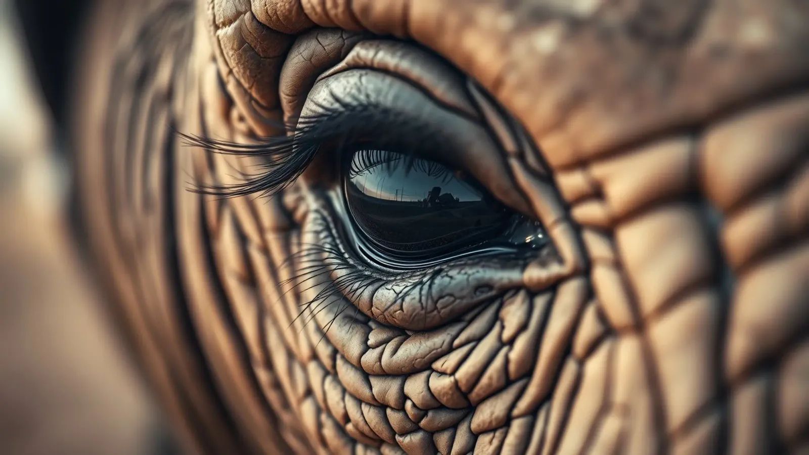 Primer plano del ojo de un elefante que revela intrincados detalles metacrilato de DesignDoodle