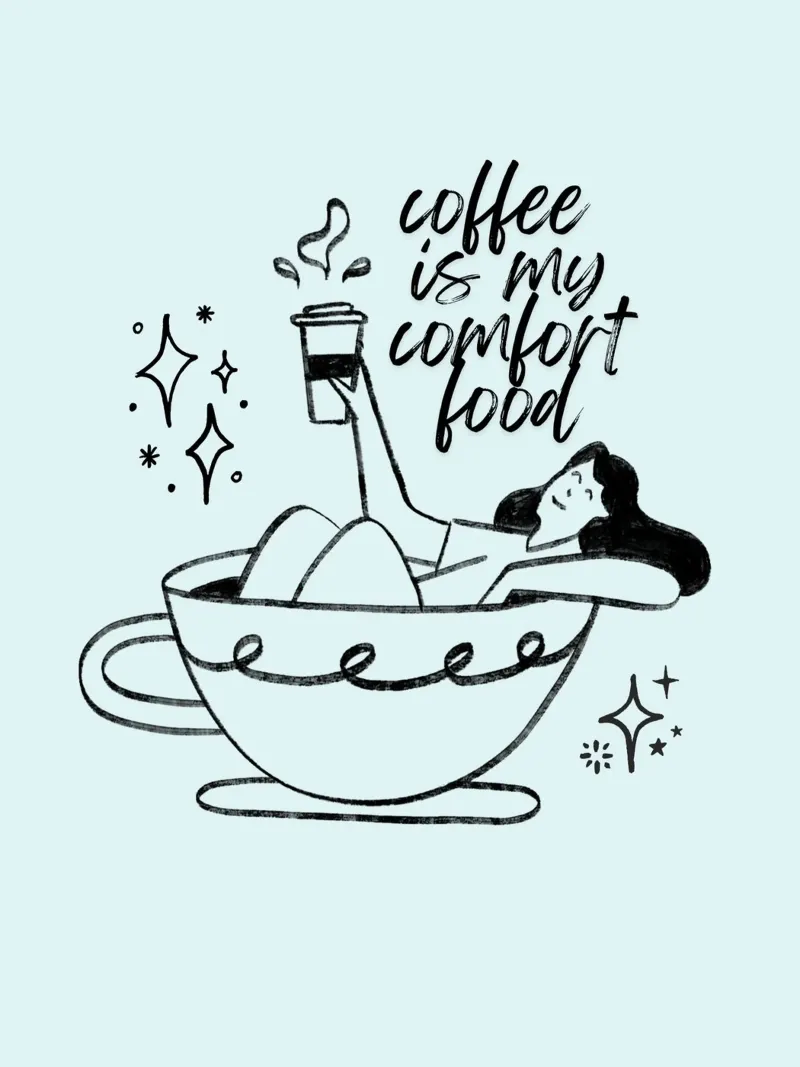 Coffee Life poster con telaio in legno da Dreamer10