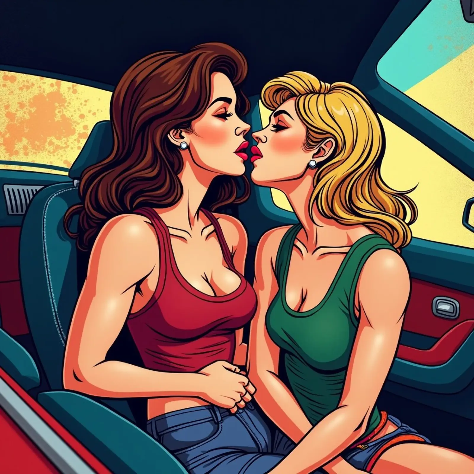 L'amore in auto alluminio dibond da CASTILO