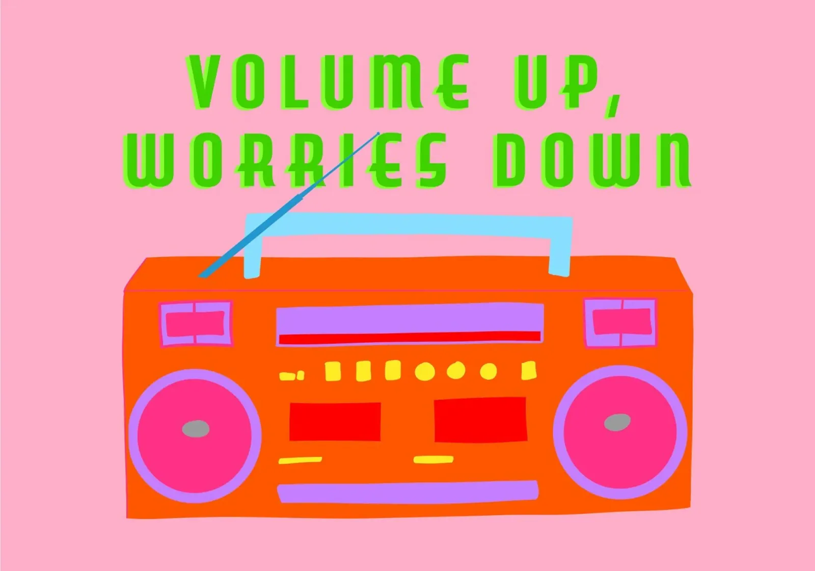 Volume up Poster mit Aluminium Rahmen von Limo und Mo