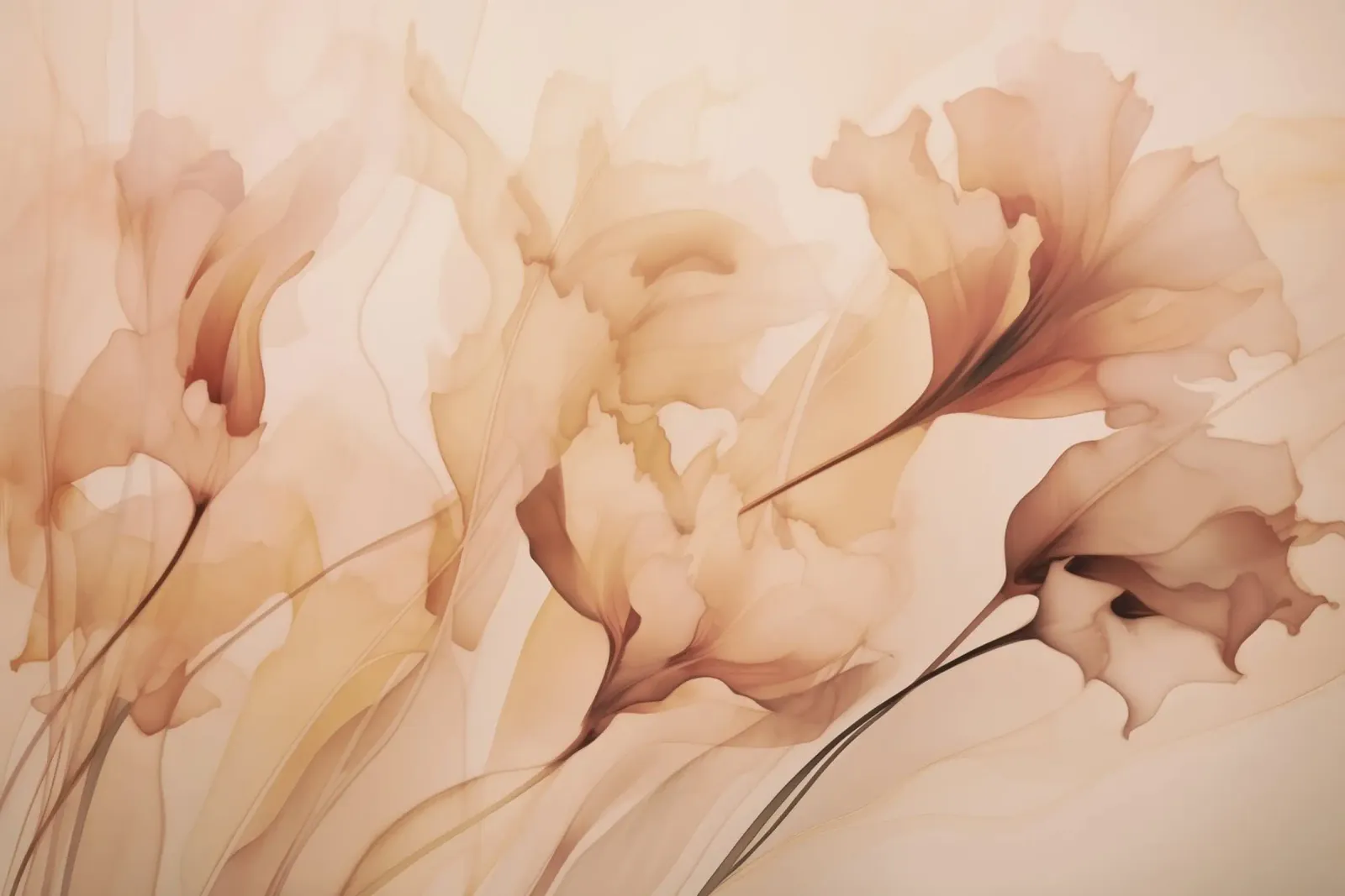 Fantasie fiorite eteree Pesca carta hahnemühle da Andrea Haase Floral Passion