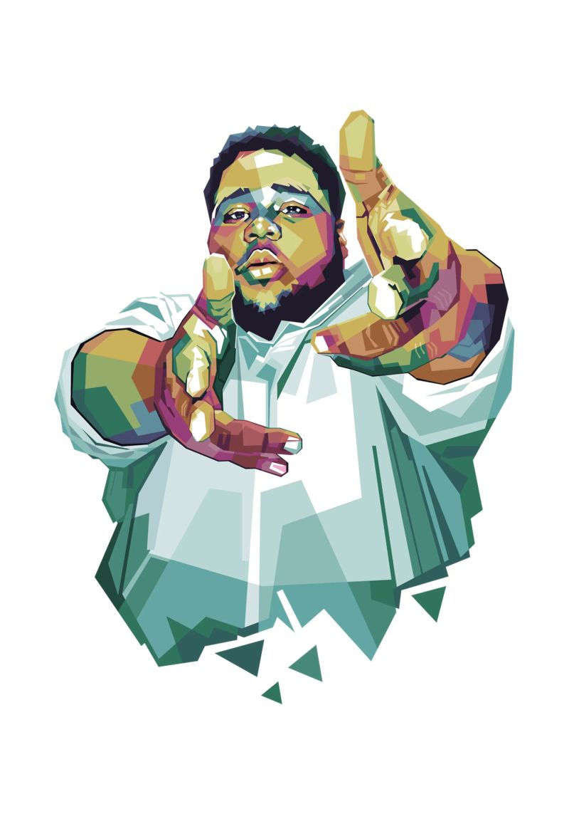 Rod Wave WPAP fanart poster by Alkahfsmart