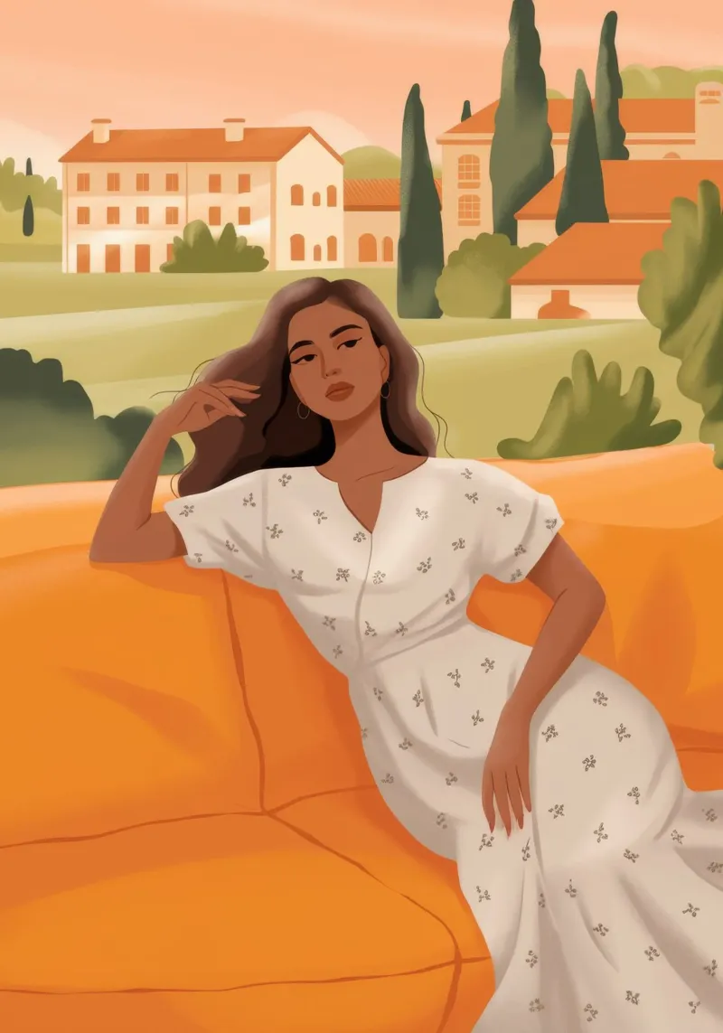 Elegante sogno ad occhi aperti poster con telaio in plastica da Veiled Canvas