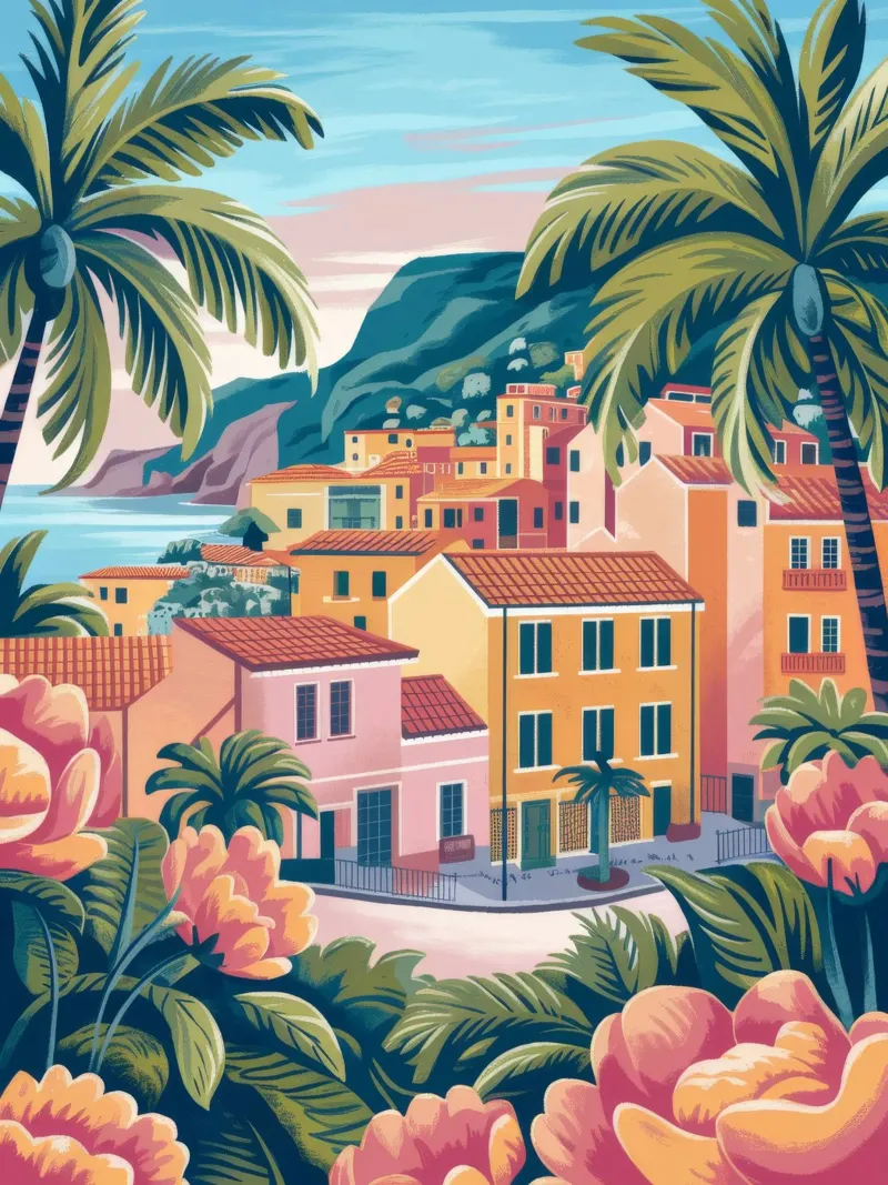 Paradiso costiero Beatitudine plexiglass da Veiled Canvas