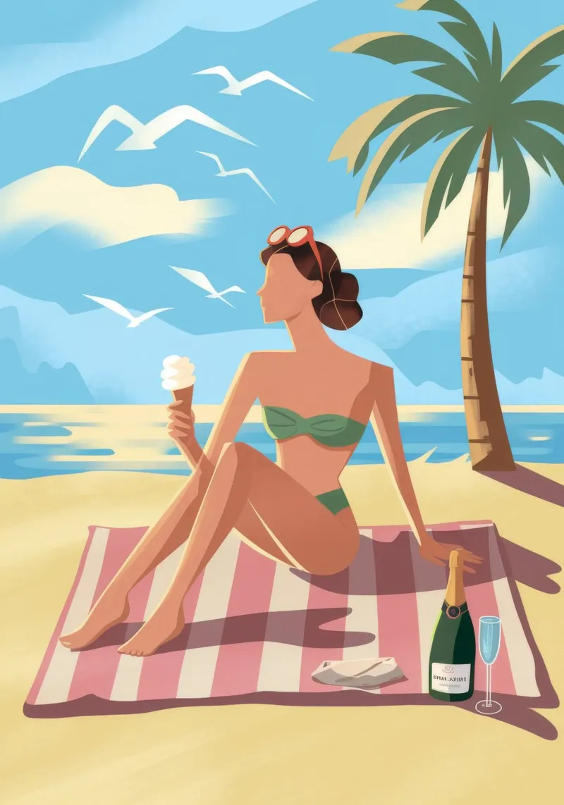 Indulgenza a Sunny Beach pellicola backlit da Veiled Canvas