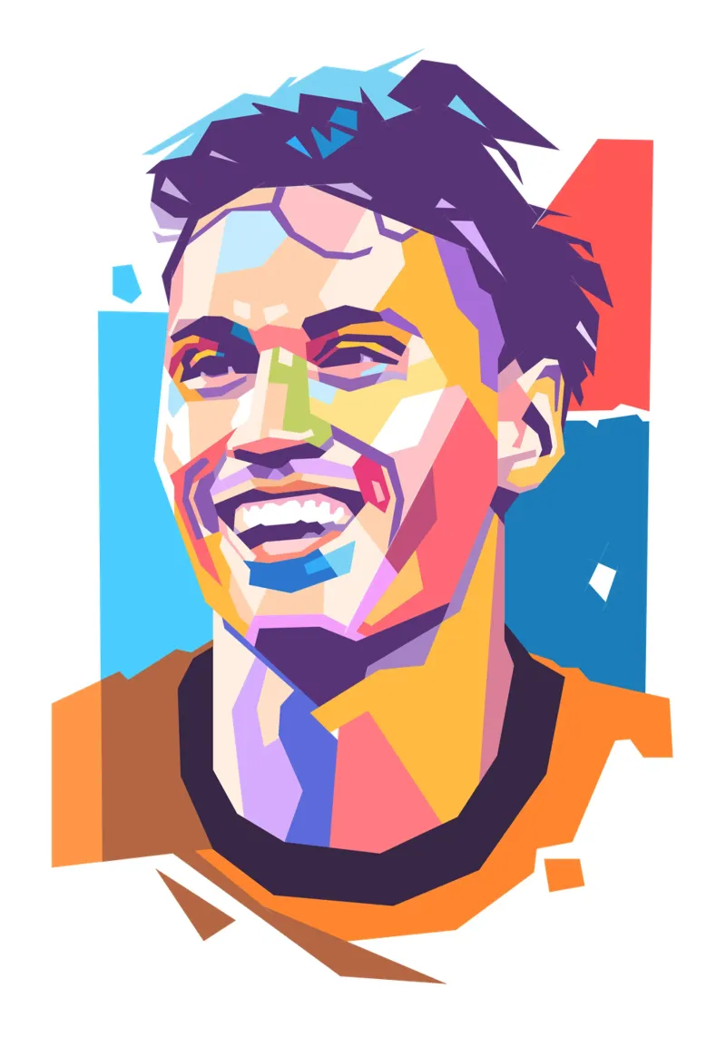 Tijjani Reijnders Pop-Art-Porträt Hahnemühle von Hantamrata