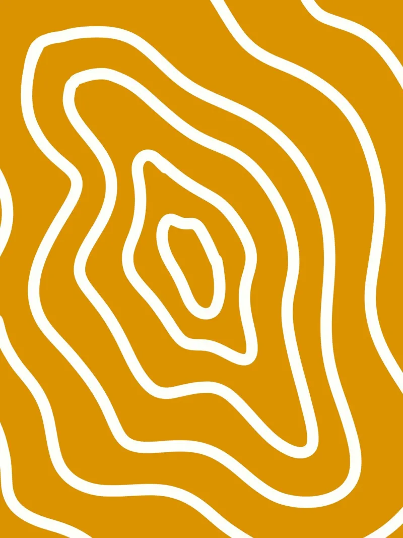 White Line Yellow Background alu-dibond by MODERN NUANCE