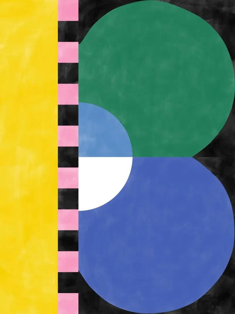 Colorful Geometry Block and shapes canvas by Pictufy Sun & Spirit