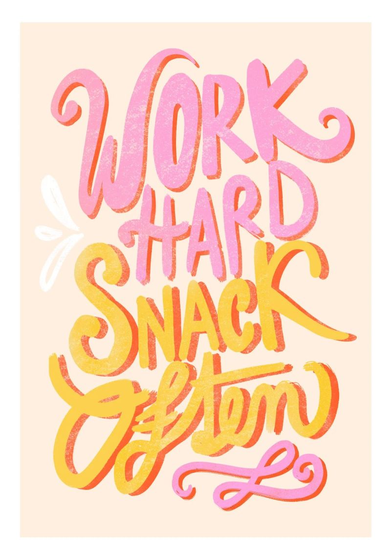 Hart arbeiten, oft naschen Poster von Pictufy Sun & Spirit
