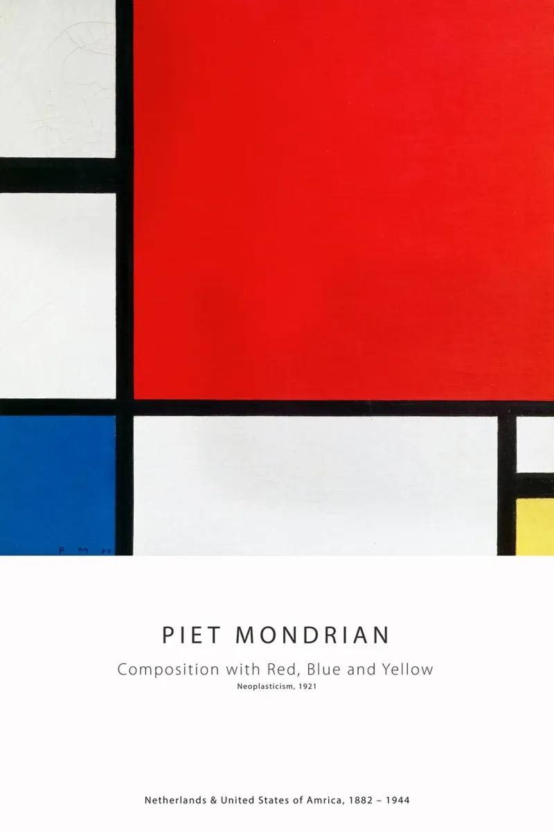 Piet Mondrian - Composizione di rosso, blu e giallo pellicola backlit da Old Masters